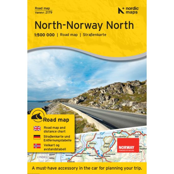 Road map Northern Norway North Road map
