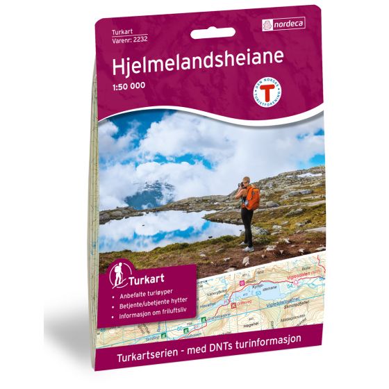 Cover image for Hjelmelandsheiane 1:50 000 map