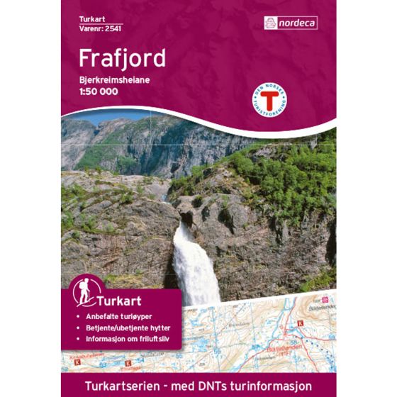 Forside av Frafjord-Bjerkreimsheiane 1:50 000 kart