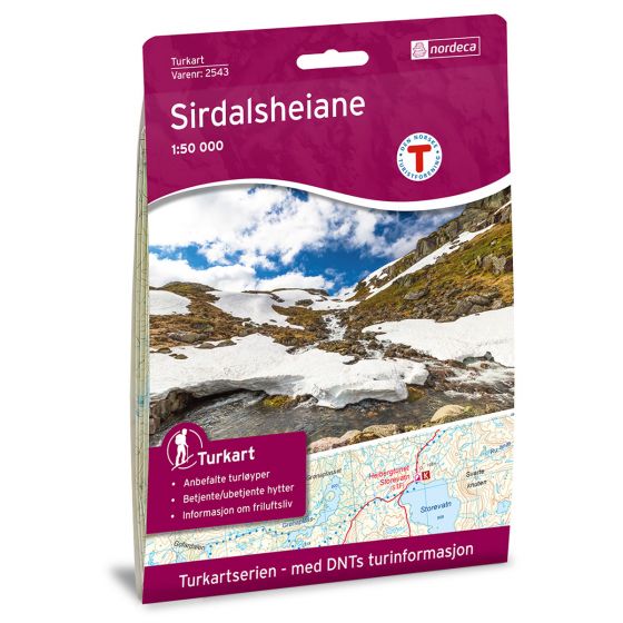 Cover image for Sirdalsheiane 1:50 000 map