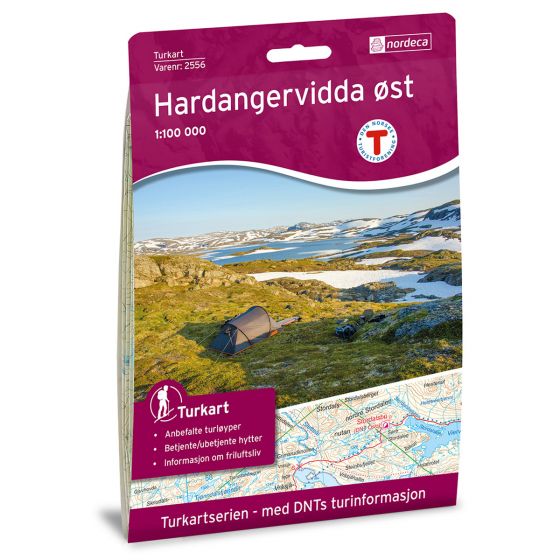 Forside av Hardangervidda Øst 1:100 000 kart