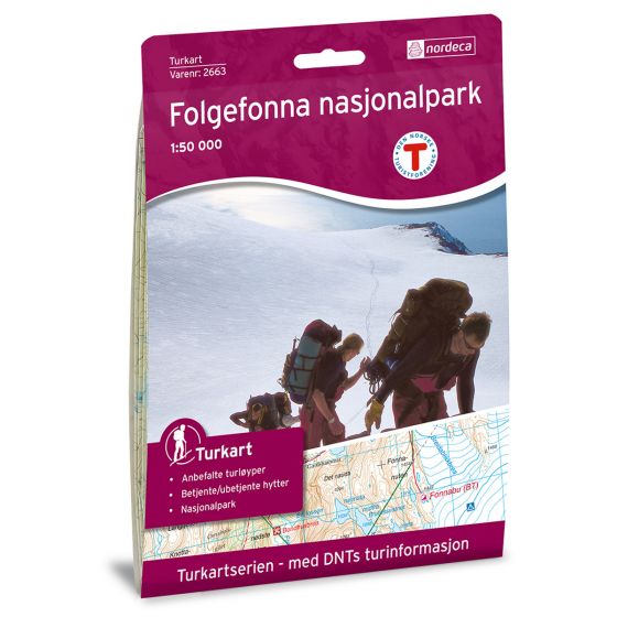 Produktbild für Folgefonna Nasjonalpark 1:50 000 Karte
