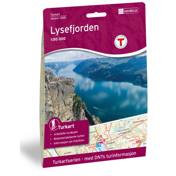 Cover image for Lysefjorden 1:50 000 map