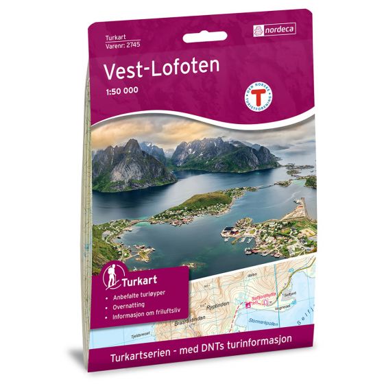Cover image for Vest-Lofoten 1:50 000 map