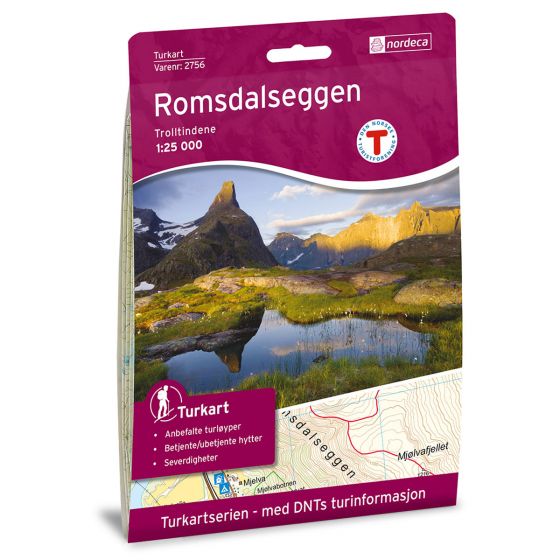 Cover image for Romsdalseggen 1:25 000 map
