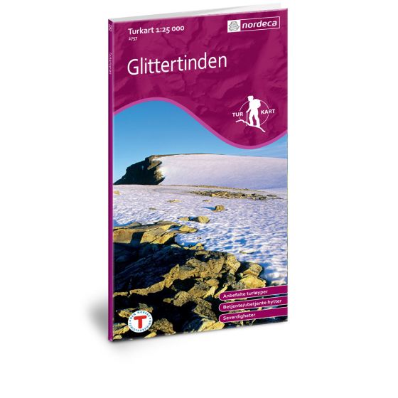 Cover image for Glittertinden 1:25 000 map