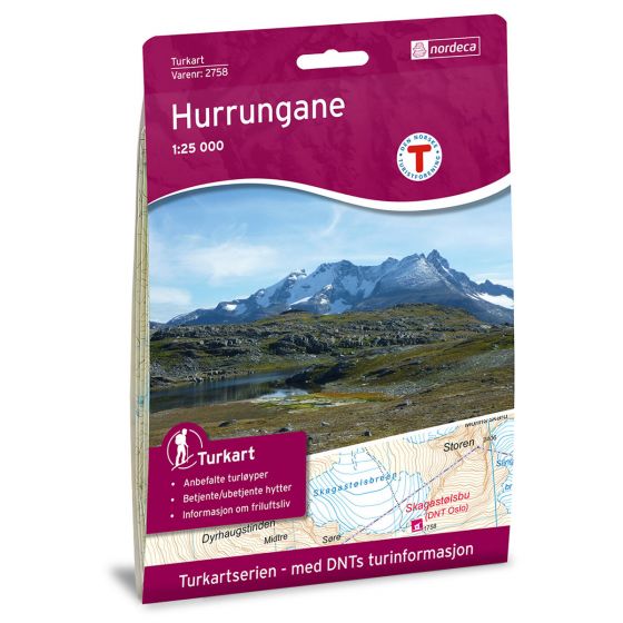 Cover image for Hurrungane 1:25 000 map