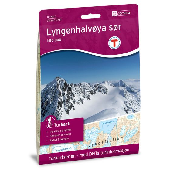 Cover image for Lyngenhalvøya Sør 1:50 000 map