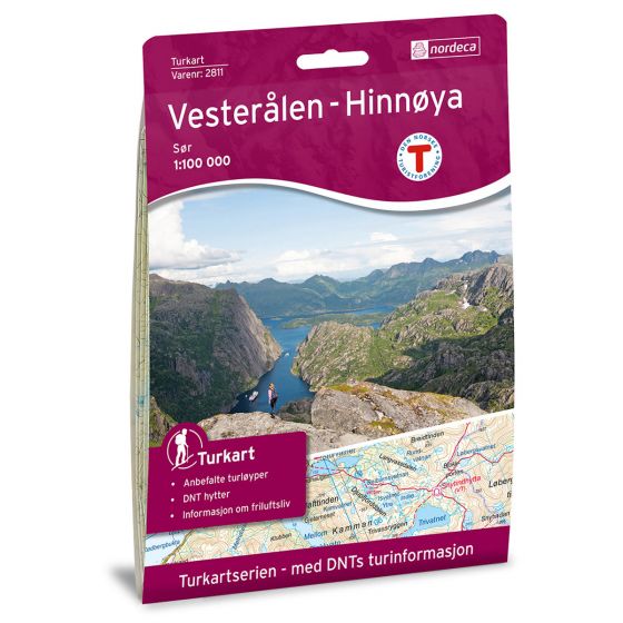 Cover image for Vesterålen Hinnøya Sør 1:100 000 map