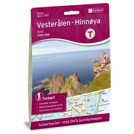Produktbild für Vesterålen Hinnøya Nord 1:100 000 Karte