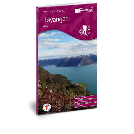 Forside av Høyanger Vest 1:50 000 kart