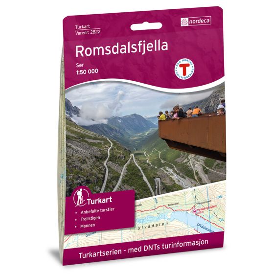 Cover image for Romsdalsfjella Sør 1:50 000 map