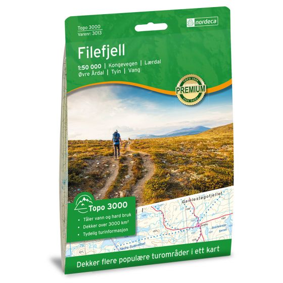 Cover image for Filefjell 1:50 000 map