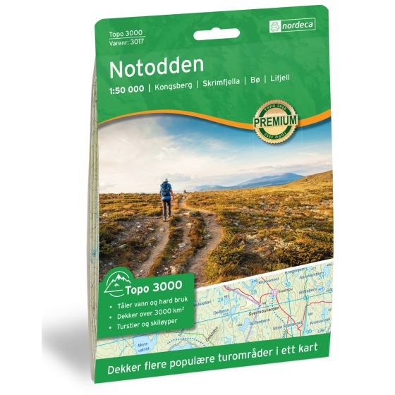 Cover image for Notodden 1:50 000 map