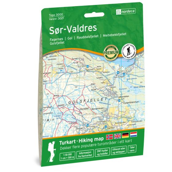 Produktbild für Sør-Valdres 1:50 000 Karte