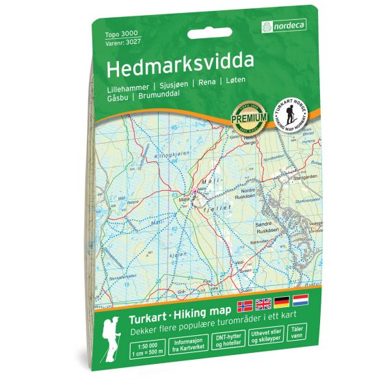 Hedmarksvidda Topo 3000 Hiking map