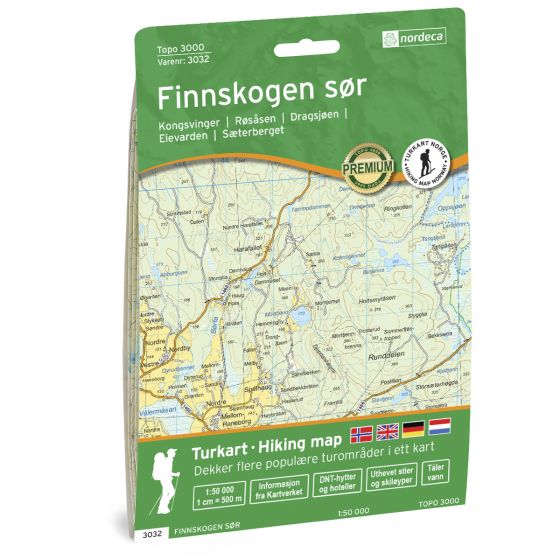 Produktbild für Finnskogen Sør  1:50 000 Karte