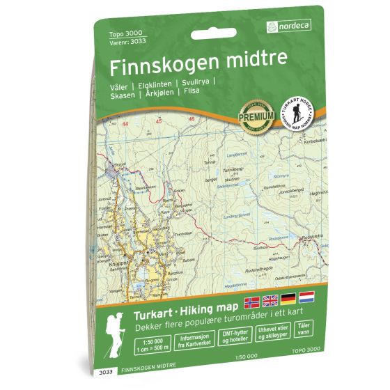 Cover image for Finnskogen Midtre  1:50 000 map