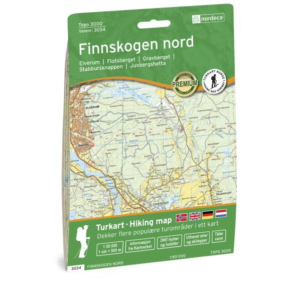 Forside av Finnskogen Nord   1:50 000 kart