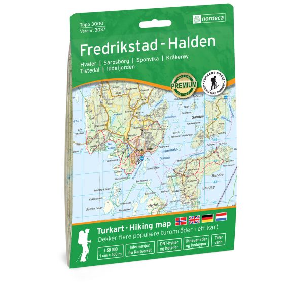 Fredrikstad - Halden Topo 3000 Wanderkarte