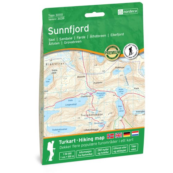 Sunnfjord Topo 3000 Hiking map