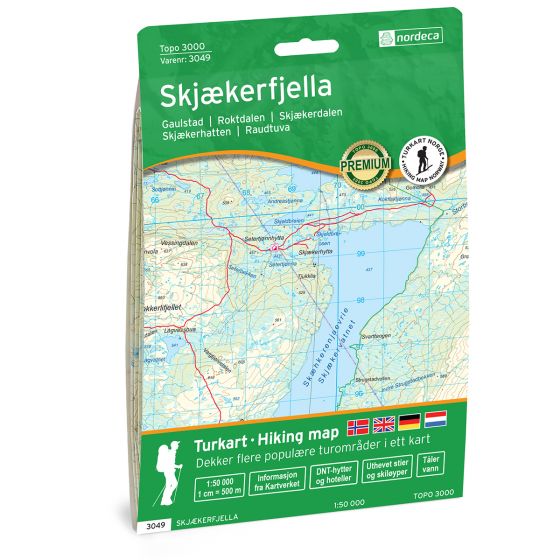 Produktbild für Skjækerfjella 1:50 000 Karte