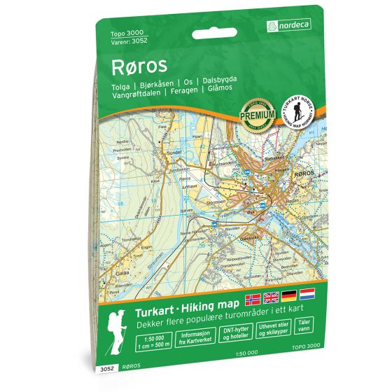 Cover image for Røros 1:50 000 map