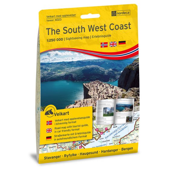 Produktbild für The South West Coast 1:250 000 m/hefte Karte