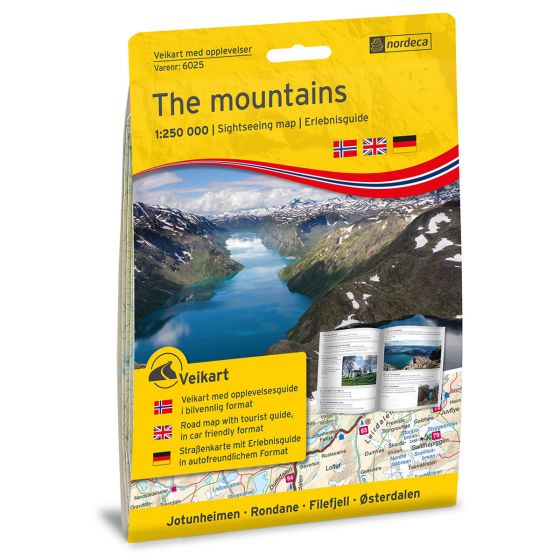 Forside av The mountains 1:250 000 m/hefte kart
