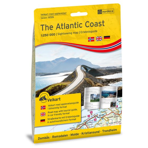 Forside av The Atlantic Coast 1:250 000 m/hefte kart