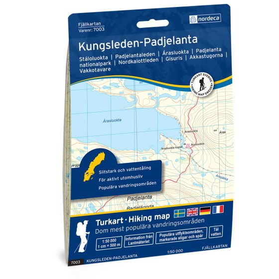 Cover image for Kungsleden-Padjelanta 1:50 000 map
