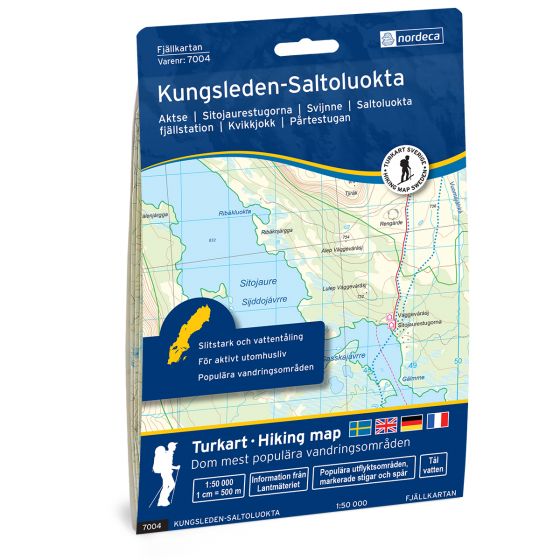 Cover image for Kungsleden-Saltoluokta 1:50 000 map