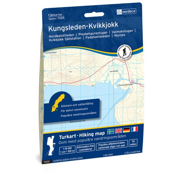 Produktbild für Kungsleden-Kvikkjokk 1:50 000 Karte