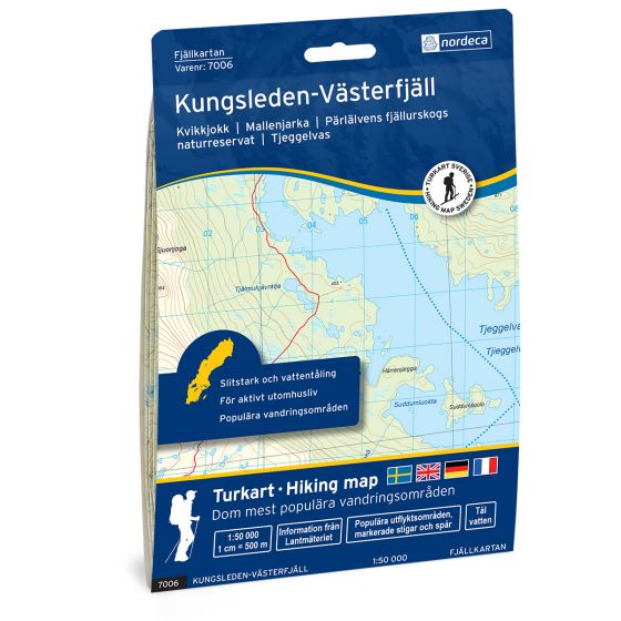 Produktbild für Kungsleden-Västerfjäll 1:50 000 Karte