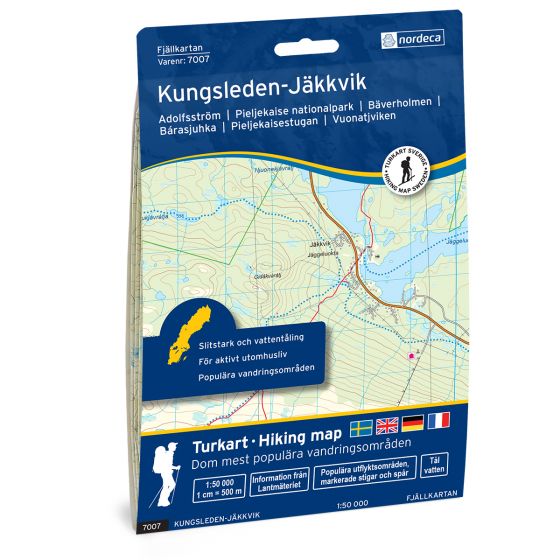 Forside av Kungsleden-Jäkkvik 1:50 000 kart
