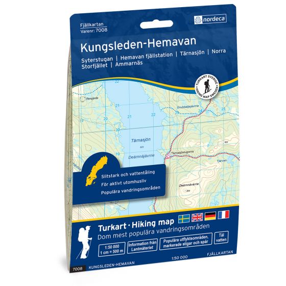 Cover image for Kungsleden-Hemavan 1:50 000 map