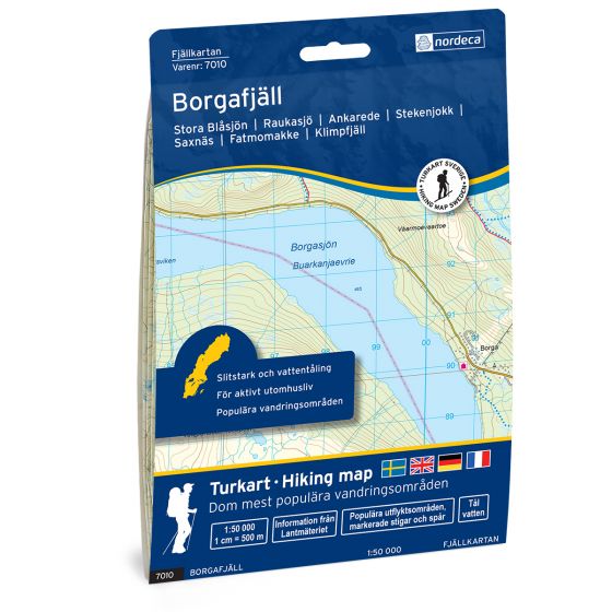 Cover image for Borgafjäll 1:50 000 map