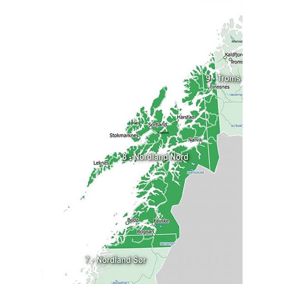 Garmin GPS kart Nordland Nord region 8