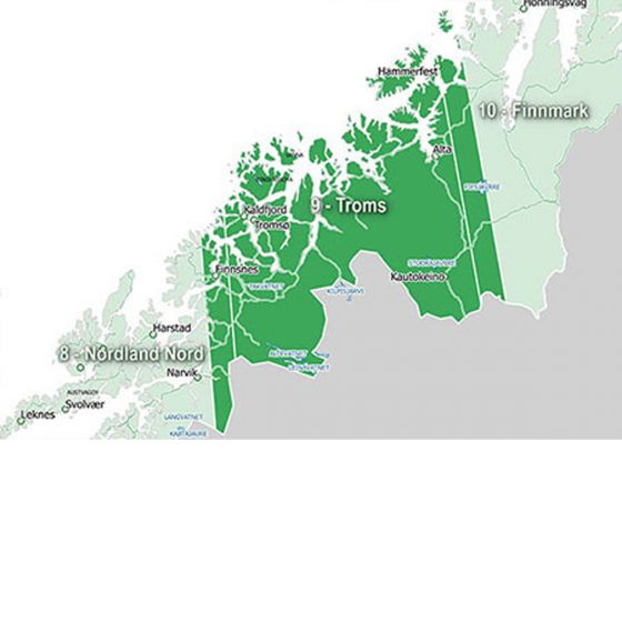 Garmin GPS kart Troms region 9