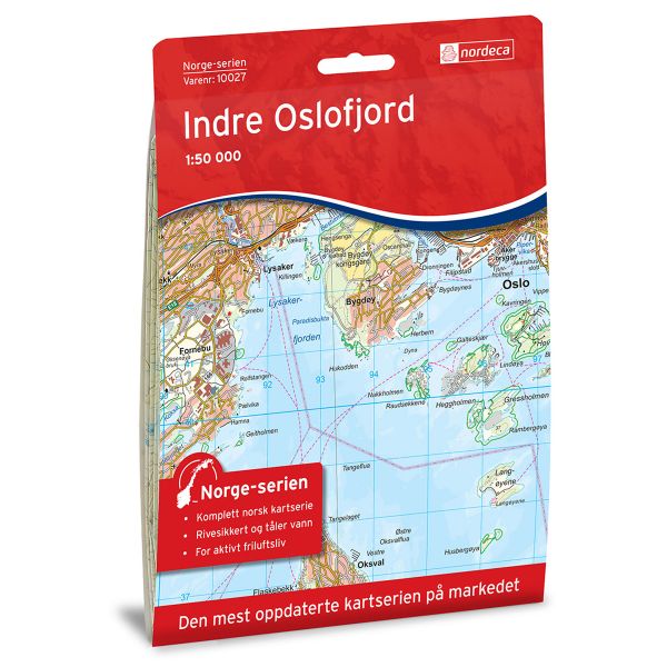 Forside av Indre Oslofjord kart