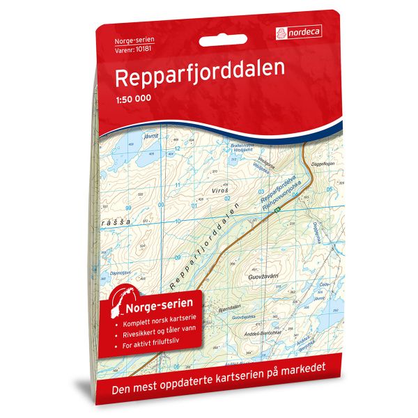 Forside av Repparfjorddalen kart