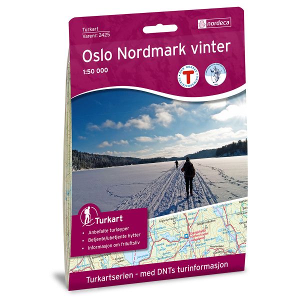 Forside av Oslo Nordmark Vinter 1:50 000 kart