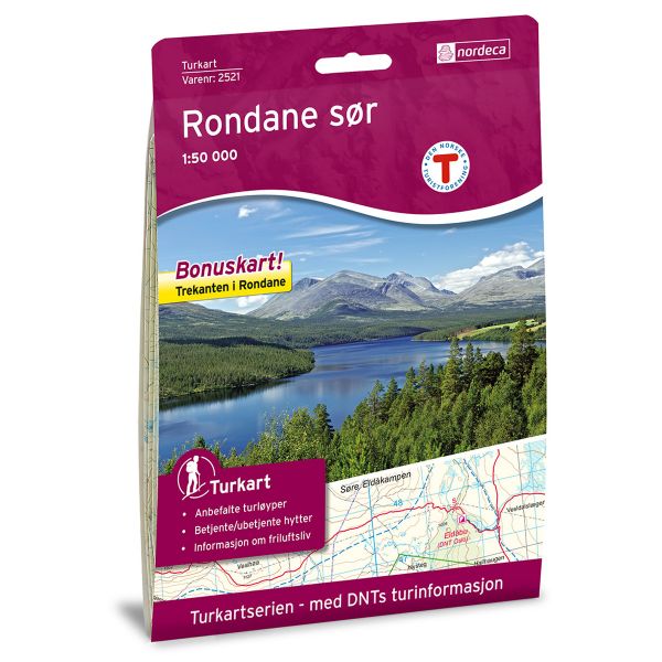 Forside av Rondane Sør 1:50 000 kart