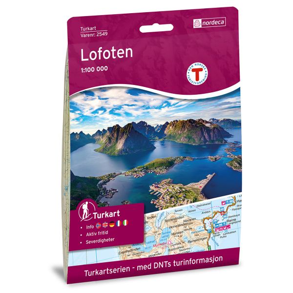 Forside av Lofoten 1:100 000 kart