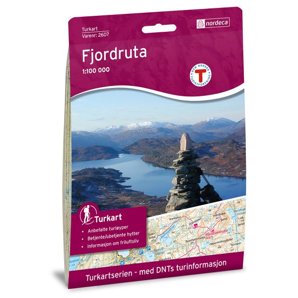 Forside av Fjordruta 1:100 000 kart