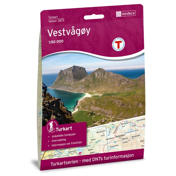 Forside av Vestvågøy 1:50 000 kart