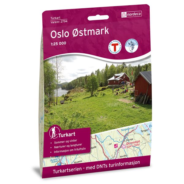 Forside av Oslo Østmark 1:25 000 kart