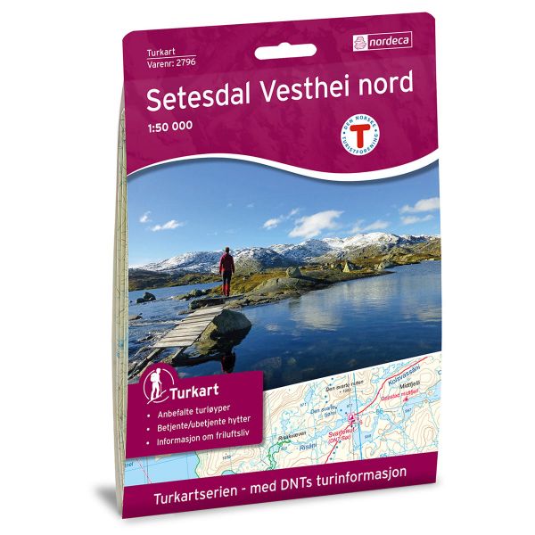 Forside av Setesdal Vesthei Nord 1:50 000 kart