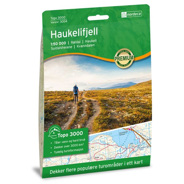 Forside av Haukelifjell 1:50 000 kart