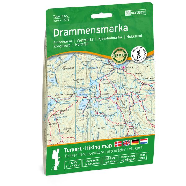 Forside av Drammensmarka 1:50 000 kart